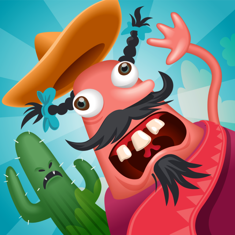 Vector illustratie voor Appmonkeys Jumping Paco